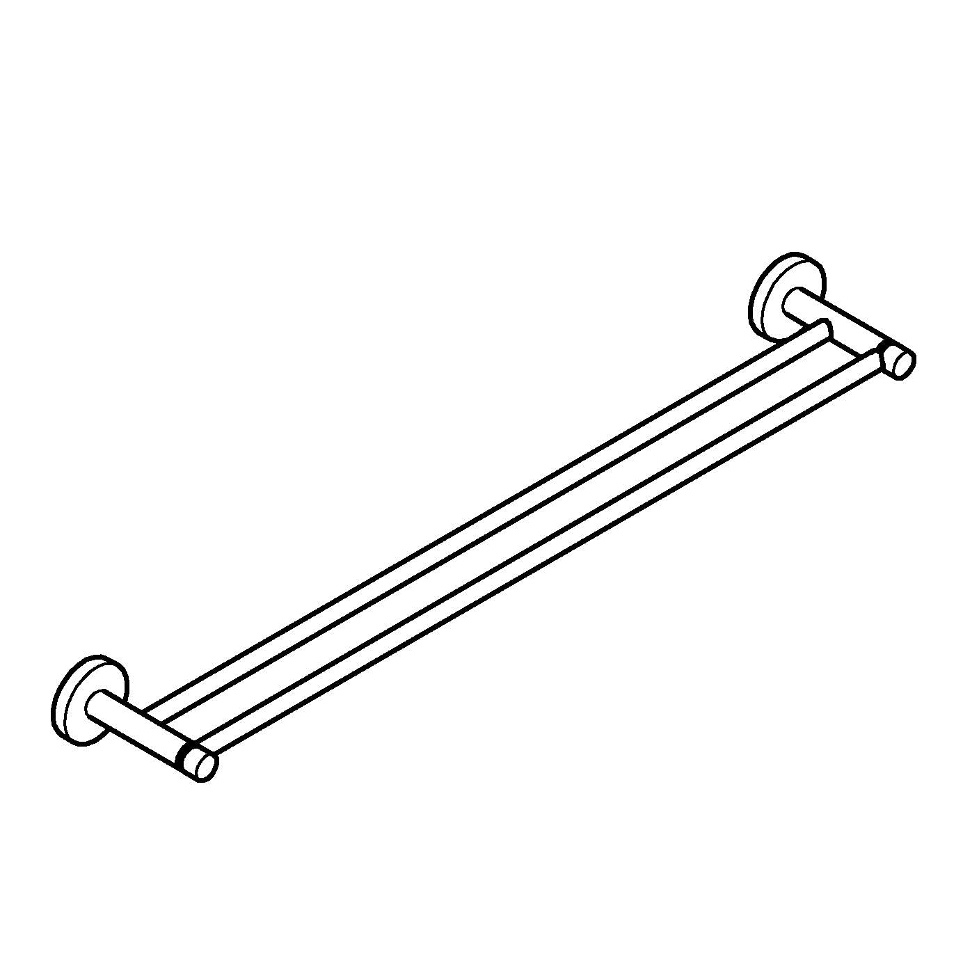 Grohe Start Cube Towel Rail Chrome - 41104000 - View #5