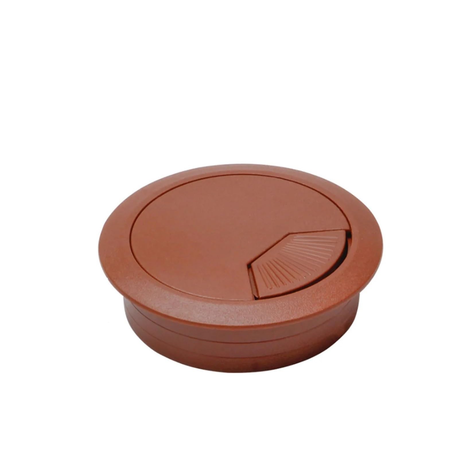 Ghhzml Redbrown 60Mm Cable Hole Cover 1Pcs Pc Computer Desk Round Wire Tidy Grommet 50Mm/60Mm/80Mm Table Plastic Cable Hole Cover Organizer(Redbrown 60Mm)