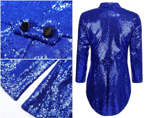 2025 Mens Sequins Tailcoat Jacket Victorian Steampunk Costumes Gothic Victorian Frock Blazer Coat JJK0292