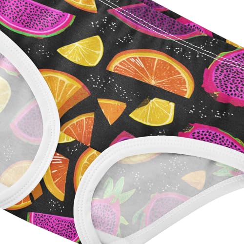 Wusikd Colorful Dragon Fruits Girls' Underwear Cotton Girls Briefs Soft Toddler Underwear 2T4