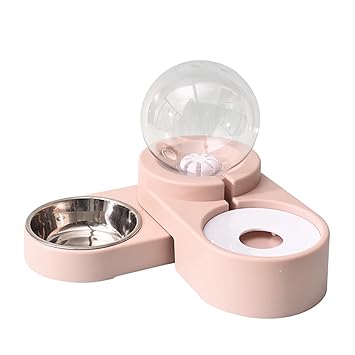 Dog Cat Bowls Water and Food 2 in1 Bowl Set Detachable Stainl Steel Bowl Au ATIC Water Dispenser Bottle Pet Feeder POPQ