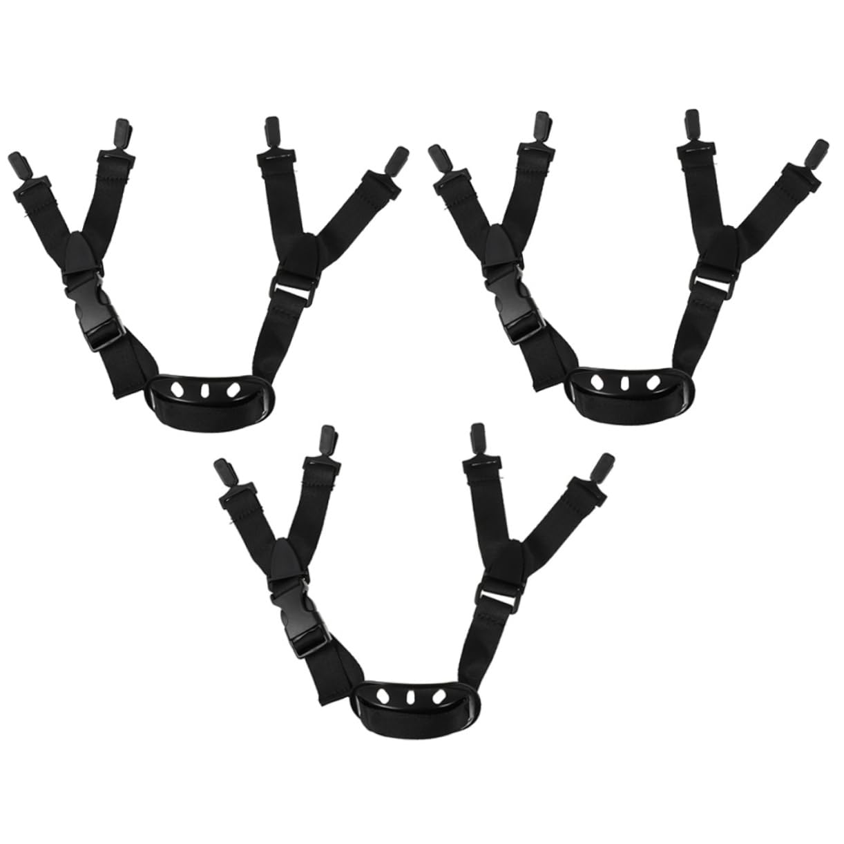 IWOWHERO Helmet Chin Strap 3pcs Set Chin Belt Polyester Adjustable Easy Install Durable for Construction Random Color