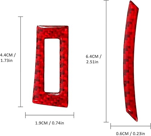Miniatura 5 de Compatible con panel de salida de ventilación de aire acondicionado, marco de protección de fibra de carbono, accesorios interiores decoración para