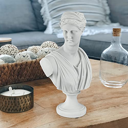 Design Toscano PD72519 Diana of Versailles Bonded Marble Resin Sculptural Bust, White Design Toscano PD72519 Diana of Versailles Bonded Marble Resin Sculptural Bust, White
