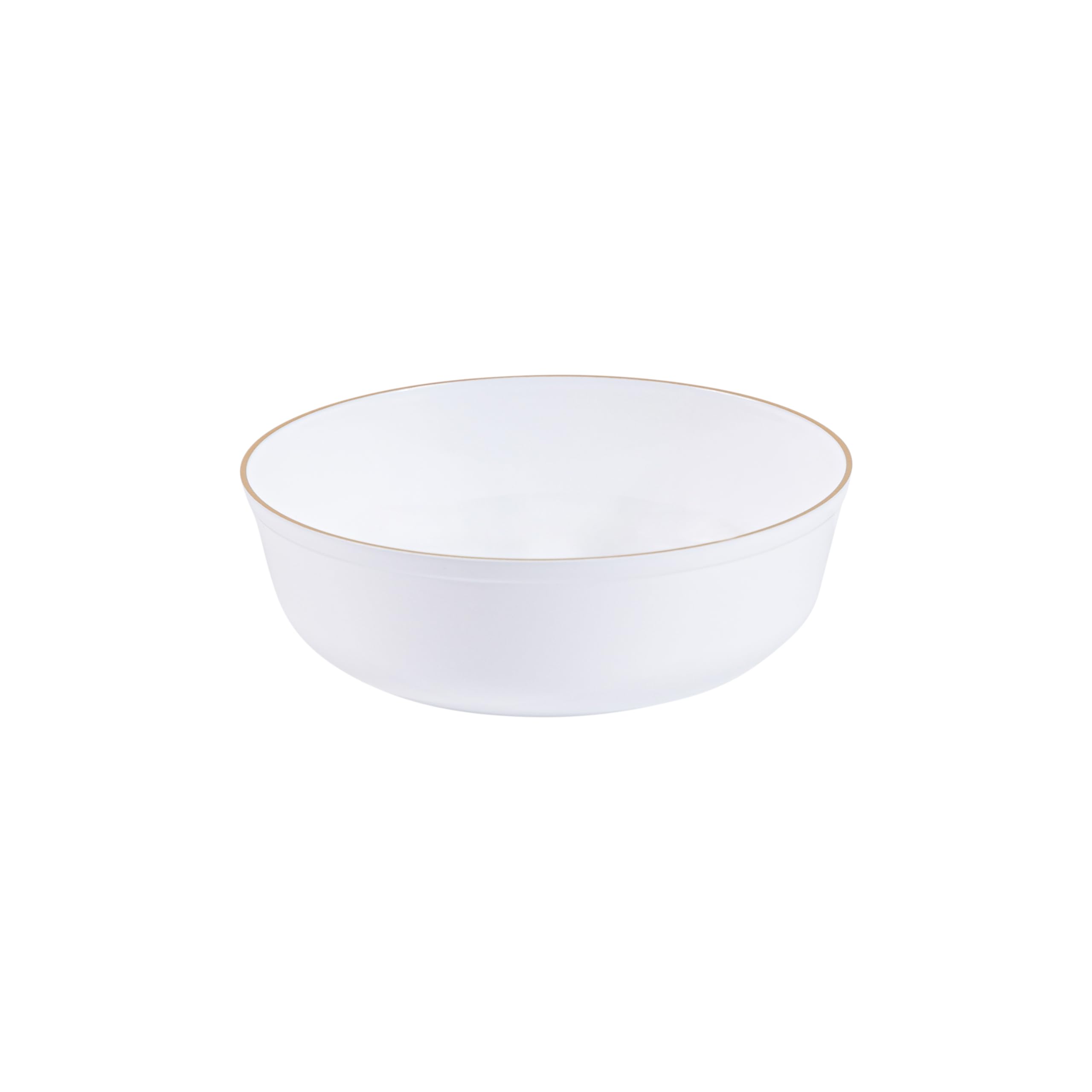 30 White Gold Rim Bowls - Party & Event Supplies -17