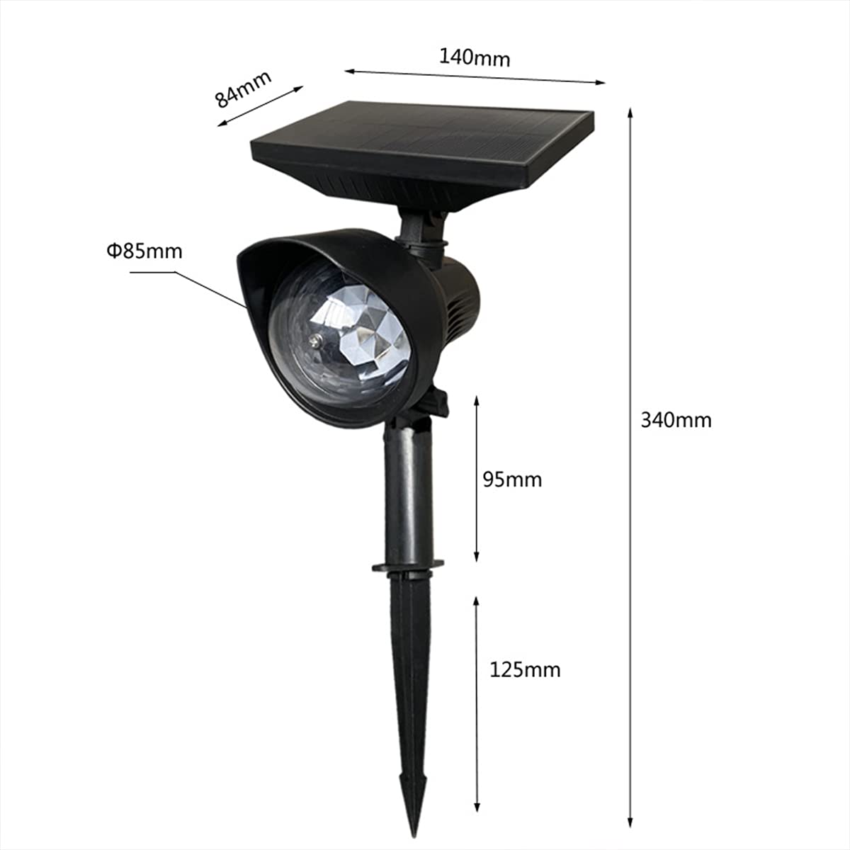 Lampy solarne na zewnątrz kolorowe światło słoneczne na zewnątrz, lampy ścienne solarne lampki świąteczne z automatycznym włączaniem/wyłącznikiem do ogrodu, na Boże Narodzenie, dekoracja świąteczna 2 sztuki