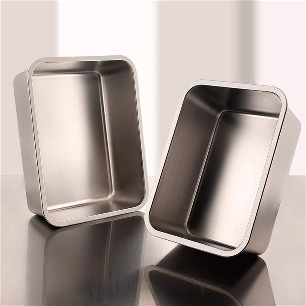 Bakeware, Stainless Steel Mirror Polishing Easy To Clean Grilled Fish Barbecue Cake Baking Not Sticky (Size : 60×40×7cm)