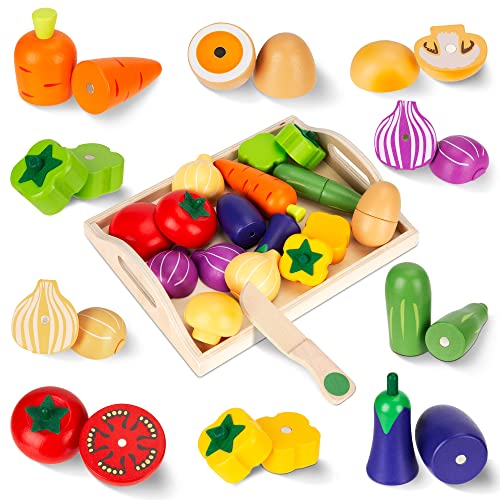 newlng Frutas y Verduras Juguete de Madera Cocina de Juguete para Cortar Regalo de Cumpleaños y Navidad y Día del Niño y Graduación del Jardín de Infantes para 2, 3, 4, 5 newlng Frutas y Verduras Juguete de Madera Cocina de Juguete para Cortar Regalo de Cumpleaños y Navidad y Día del Niño y Graduación del Jardín de Infantes para 2, 3, 4, 5