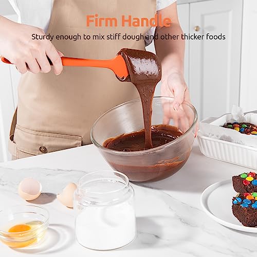 U-Taste Silicone Spatula Set with 600 Degrees Fahrenheit Heat Resistant (Orange) - Image 6