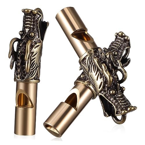 NUOBESTY 3Pcs Dragon Whistles Whistle with Unique Dragon Head Design Loud Emergency Signal Whistle for Camping Hiking Survival Self