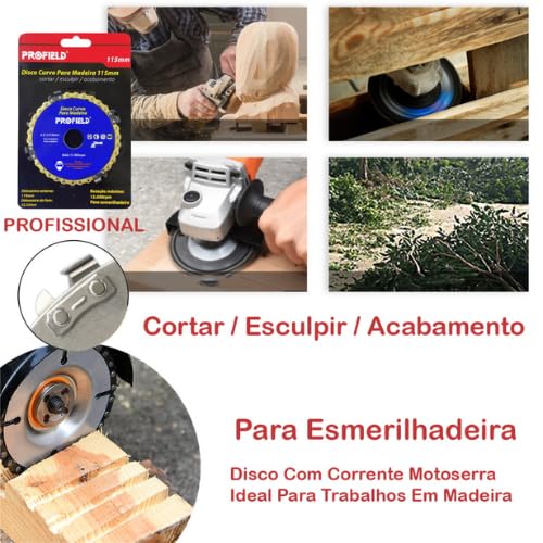 Disco Para Madeira Com Corrente Motosserra Esmerilhadeira