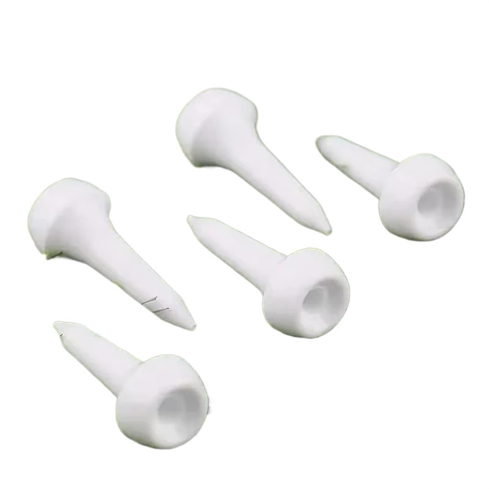 Golf Tee 100Pcs 35MM Beständig Unzerbrechlich Golf-Tee Groß Kunststoff Golf Pegs Outdoor Training Golf Nägel Weiß FüR Einen Idealen Abschlag