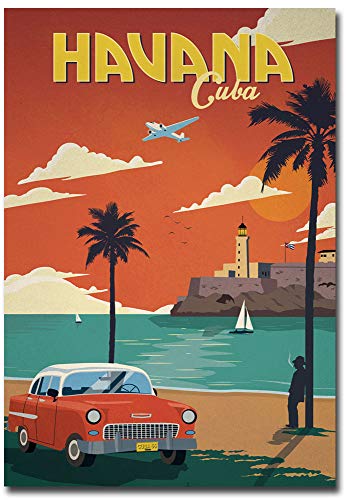 Imán decorativo de viaje Vintage Havana Cuba