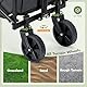 Lekespring Hundetransporter mit Rädern Großer Hundewagen für Hunde und Katzen 18KG, Rollende Haustierkutsche mit großen All-Terrain-Rädern (Schwarz)