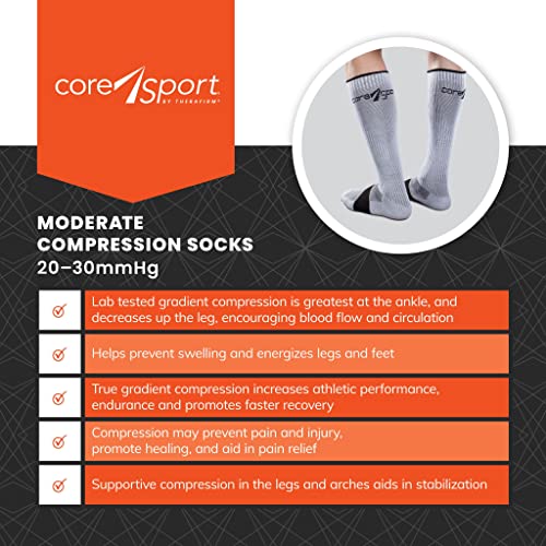CoreSport Athletic Performance Compression Socks - 20-30mmHg Moderate Compression3
