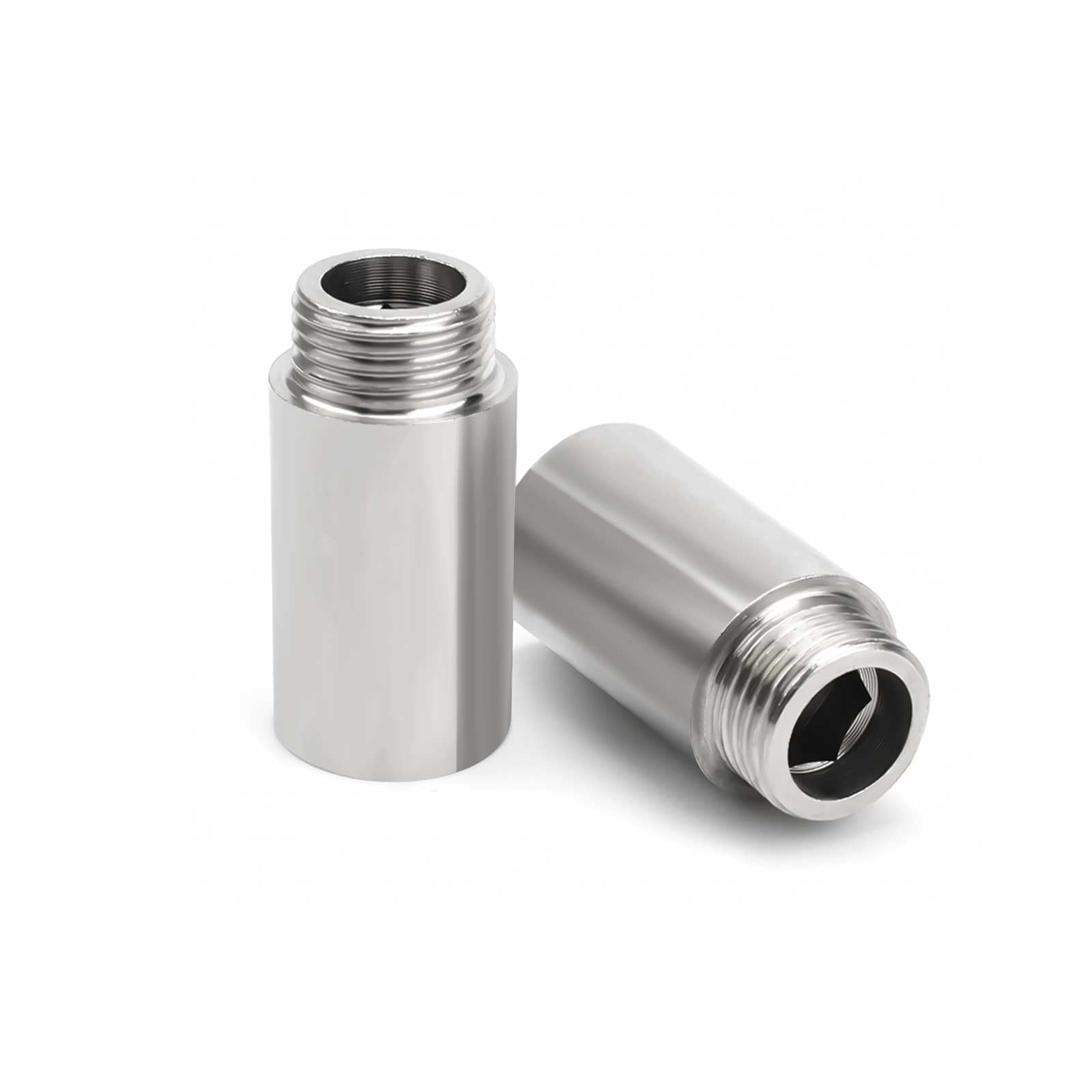 prolunga 1/2 pollice 2 Pezzi, 1/2 Pollice Prolunga Rubinetto, Allungabile 4 cm, Acciaio Inossidabile Filettatura Esterna Adattatore Rubinetto, per Rubinetti, Tubi Gas, Soffioni Doccia