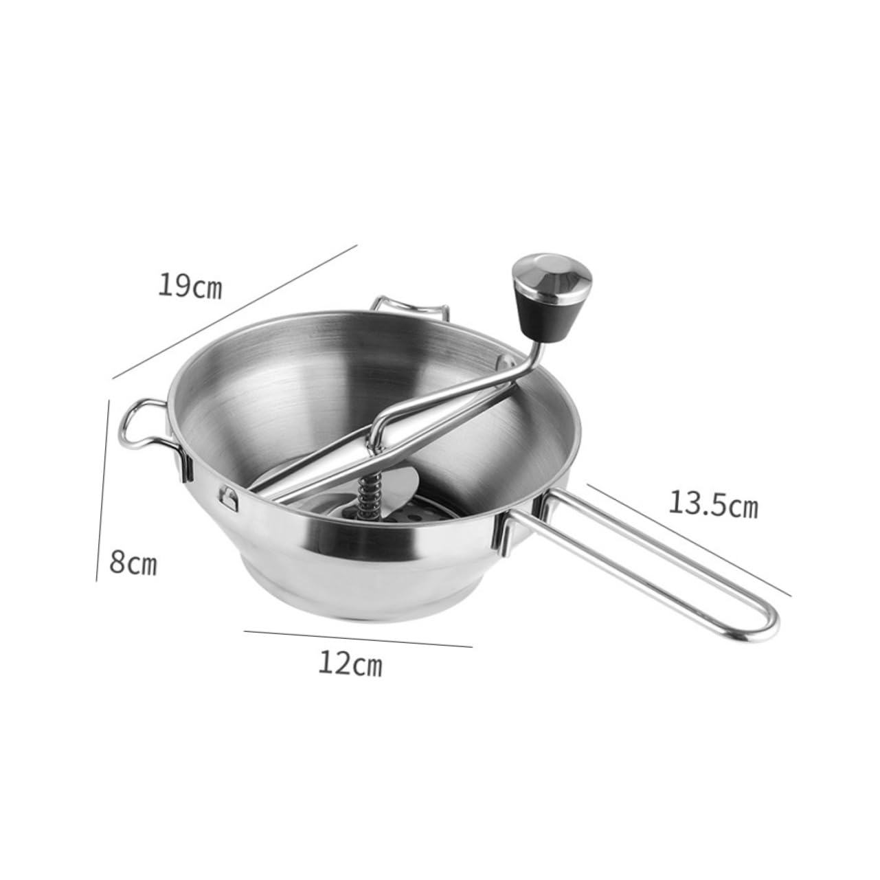 STOBAZA Manual Food Mud Grinder Stainless Steel Jam Maker Machine Hand Crank Rice Blender for Kitchen Tools