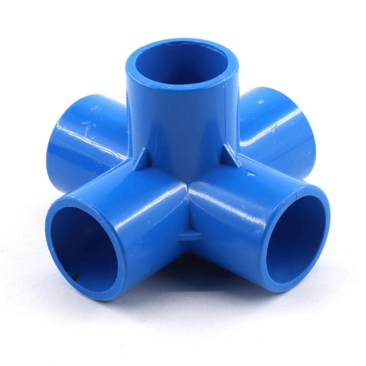 ID 20/25/32mm Tubo in PVC Blu Dritto Raccordi a T a Gomito Raccordi Tubo dell'Acqua 3 4 5 Giunti a 6 Vie Adattatore Connettore Acqua da Giardino-Valvola a Sfera, Diametro Interno. 32 mm, 5 pezzi