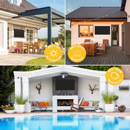 image for Mounting Dream Outdoor TV Cover Weatherproof with Bottom Cover for 30-