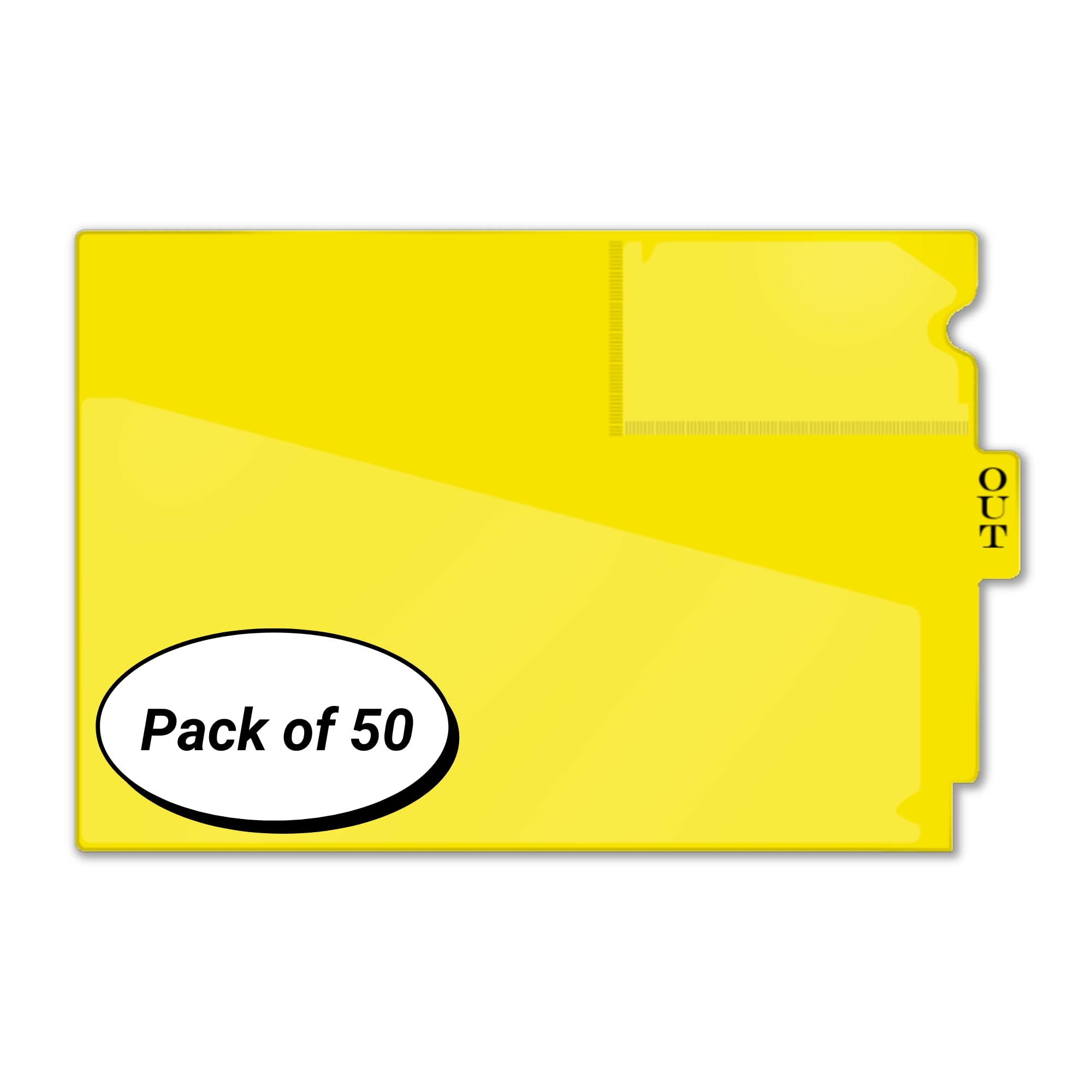 Doctor Stuff - Center Tab Vinyl Outguides, Diagonal Cut Front Pocket, Top Charge Out Slip Pocket, Plastic File Folder, Letter Size 9" x 13-1/4",