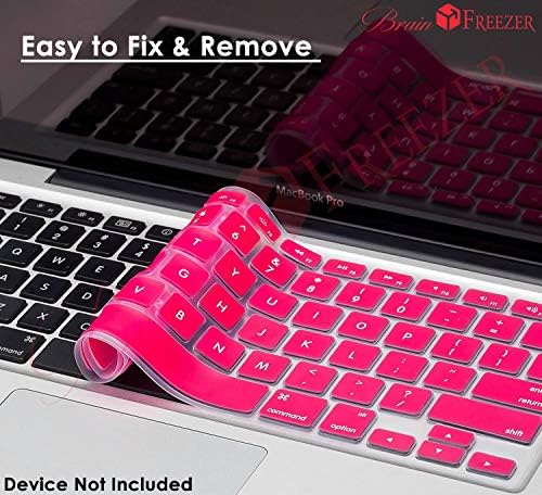 Image of Brain Freezer Keyboard Protector Compatible with MacBook Air 13 inch 2020 Release Model A2179 Soft Silicone Waterproof Dust-Proof Ultra Thin Keyboard Cover (Pink)