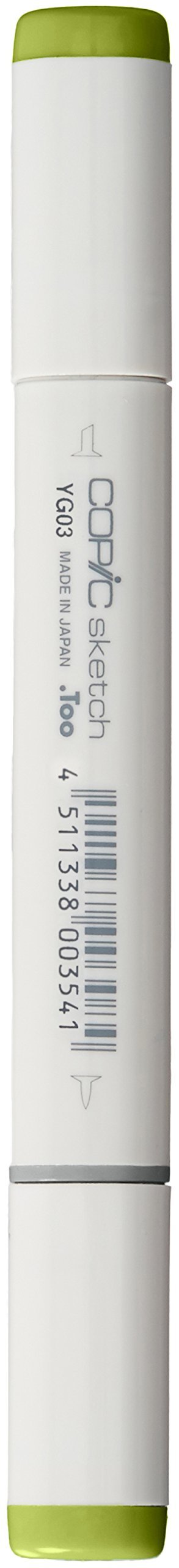 Copic Sketch Coloured Marker Pen, (YG-03) Yellow Green, For Art & Crafts, Colouring, Graphics, Highlighter, Design, Anime