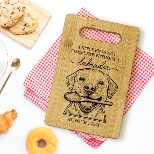 Tablas de Cortar para Cocina con Diseño de Labrador Retriever, Tabla de Bambú Decorativa, Ideal como Regalo miniatura 6