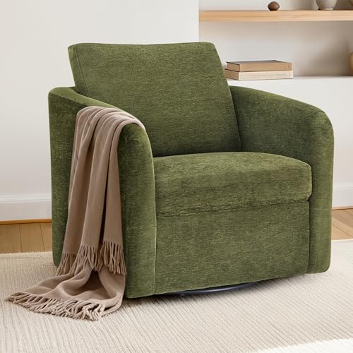 Swivel Upholstered Accent Chair with Washable Cover
