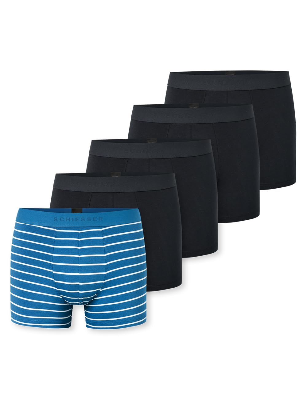 Schiesser Herren 5 PACK Boxershorts Bio Baumwolle Multipack - 95/5 Organic