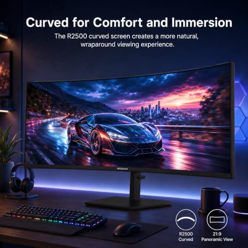 Image of Deco Gear 40 inch Ultrawide Curved Monitor, 5120x2160, 5K2K, 21:9 75Hz 1ms MPRT