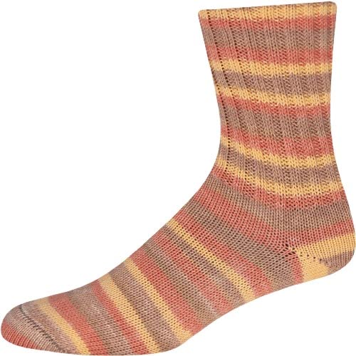 ONline Supersocke Sort. 276 Cotton Plus Color 100g 2409 - orange/beige/gelb
