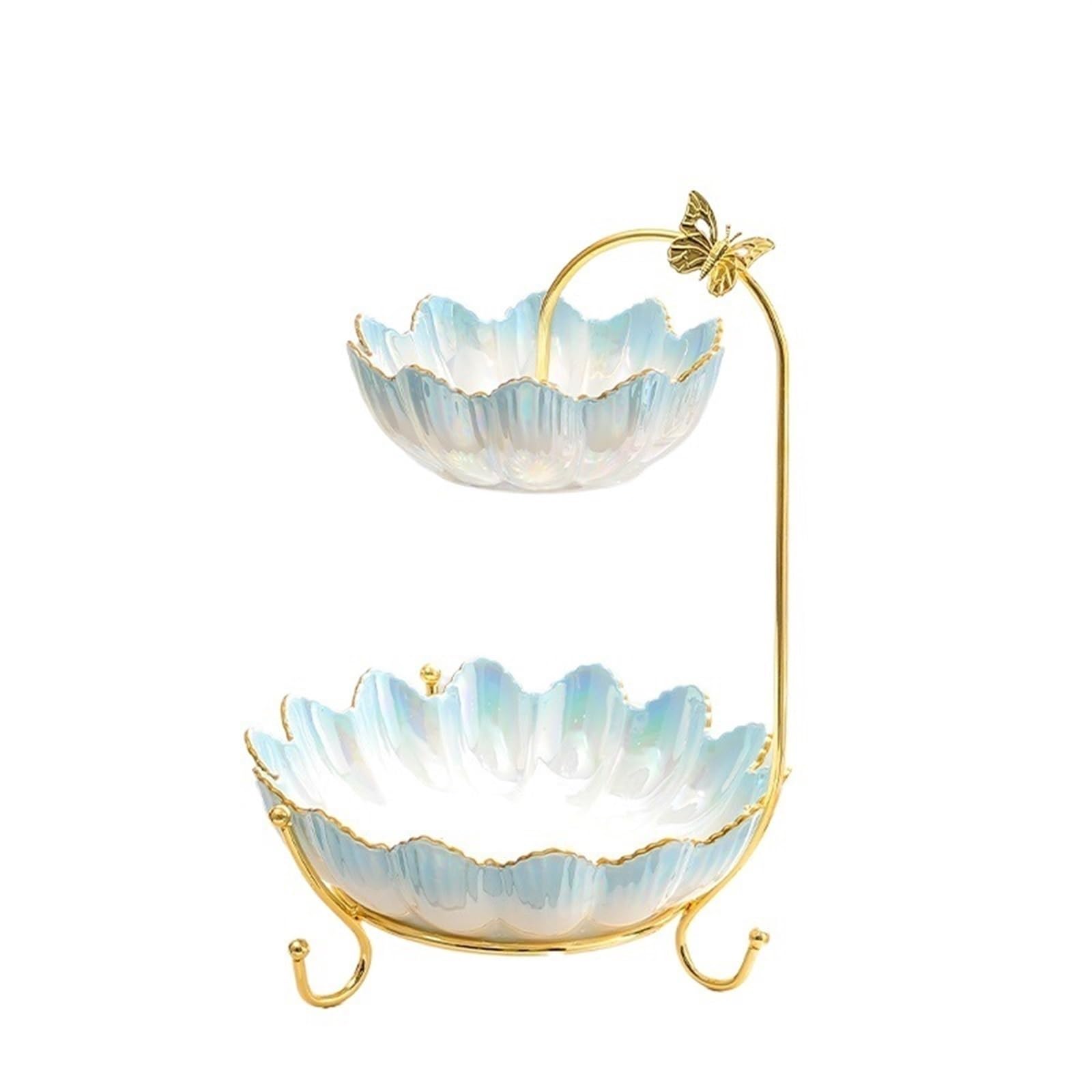HPTHLY Nuts Bread Candy Storage Fruit Bowl (Light Blue)