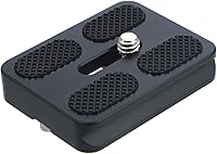 Vista 1 de PU-50 - Placa QR universal de liberación rápida de 1.969 in con tornillo de anillo en D para trípode monopie bola cabeza DSLR cámara, compatible