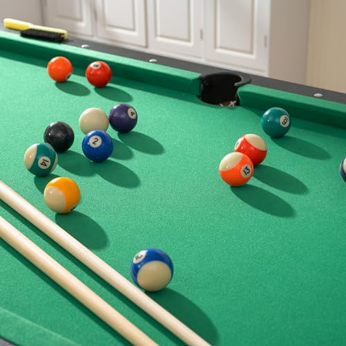 Billardtisch, 167 cm, 1,8 m, zusammenklappbar, tragbar, für Familienspielzimmer, Erwachsenenräume, Outdoor, Garage – Bild 6