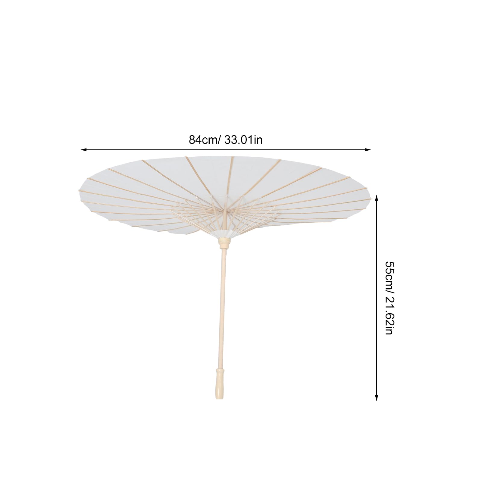 Garneck Weiße Papierschirme 4 Stück 84cm Holz Papier für Hochzeiten | Unbemalt, Chinesisch Japanischer Stil, Dekorativer Rohling, Geeignet für Gruppenarbeiten und Zeremonien