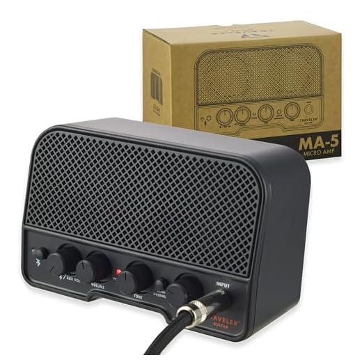 Traveler Guitar Black 5–Watt Small Guitar Amp | Rechargeable Battery Powered Guitar Amp with Bluetooth/Aux | Portable Guitar Amp for Travel Electric Guitar, Travel Bass, Travel Acoustic Guitar & More
