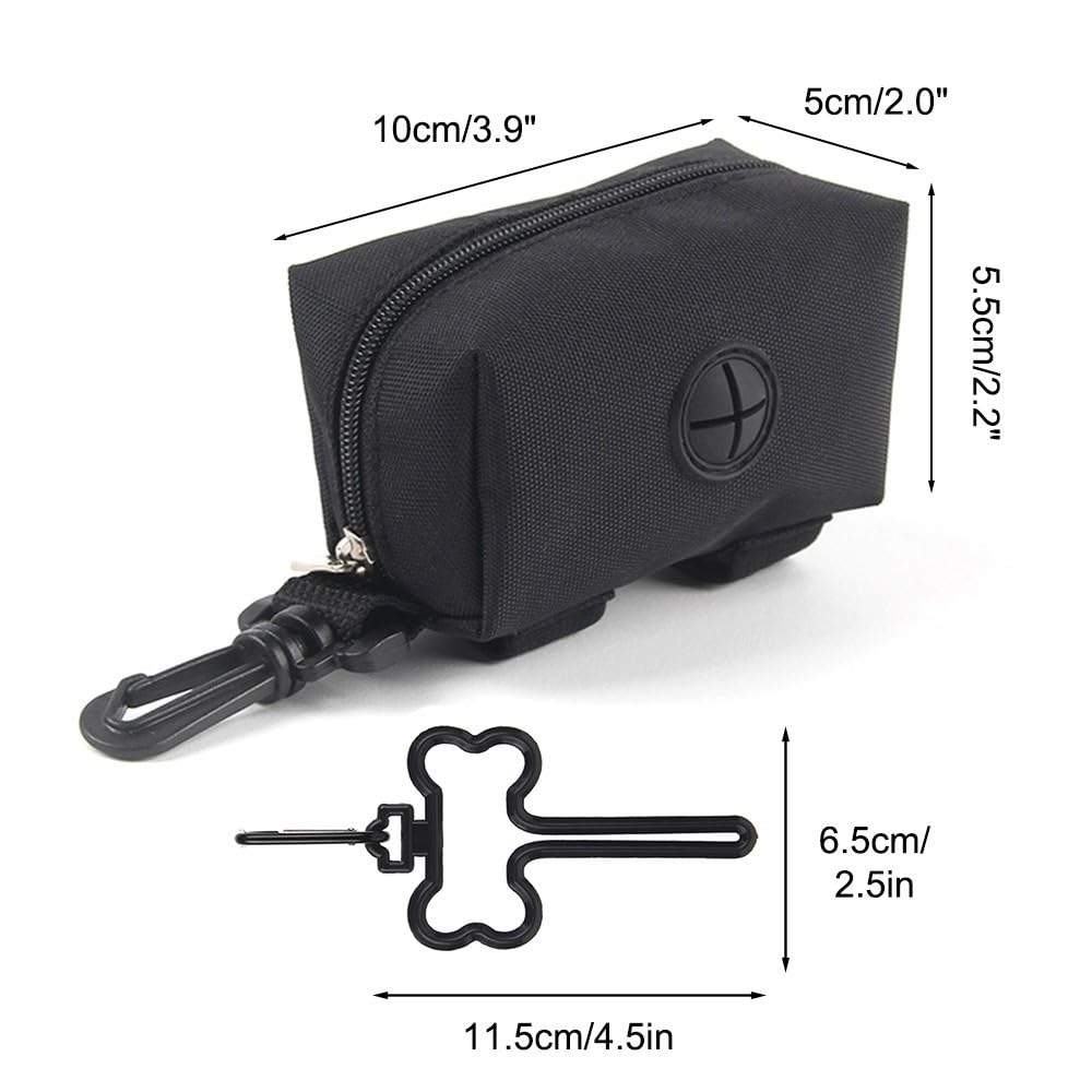 Dog Poop Bag Holder, Portable Pet Treat Pouch with Clip Puppy Poo Bag Dispenser for Dog Walking Running, Hiking, Training - Image 4