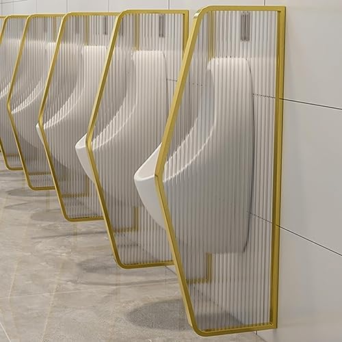 Urinal Screen Toilet Partition, Urinal Partition 3 Pcs Urinal Partition Divider Screen Translucent Glass Panels, Wall-Mounted Men's Urinal Privacy Screen Urinal Partition Toilet Pr