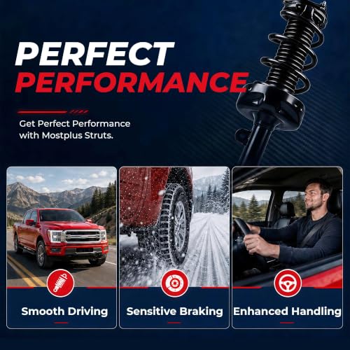 MOSTPLUS Rear Pair Complete Shock Absorbers KYB KIT Compatible for 2000-2007 Ford Focus Wagon L4 2.0L 2.3L Replaces 343291 Left & Right Shock Absorbers by MOSTPLUS - Used condition - Image 4