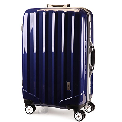 スーツケースTSAロック搭載 4輪 ダブルキャスター フレーム開閉式 KT523ACX 先上げ品 軽量 旅行カバン キャリーケース 旅行用品 国内海外 修学旅行 海外留学 ビジネスバック キャリーバック S M L 小型 中型 大型 (M 中型, ロイヤル