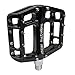 NC-17 Sudpin I Pro Aluminium Plattform Pedale / Fahrrad Pedale MTB / Mountainbike Pedal / BMX Pedal / Kugellager + Cr-Mo Achse / inklusiv Ersatzpins, Schwarz