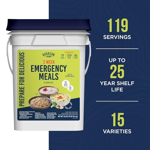 Augason Farms 2 Week Emergency Food Supply Kit, Dehydrated Meal Survival Food Bucket for 1 Person - 119 Servings - Image 5