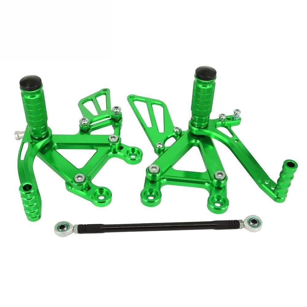 Pedane Moto Pedane regolabili Billet Pedali Resto Rearset Per KAWASAKI Per Ninja Per ZX6R Per ZX-6R Per ZX636 2003-2004 Pedale Moto(Nero)