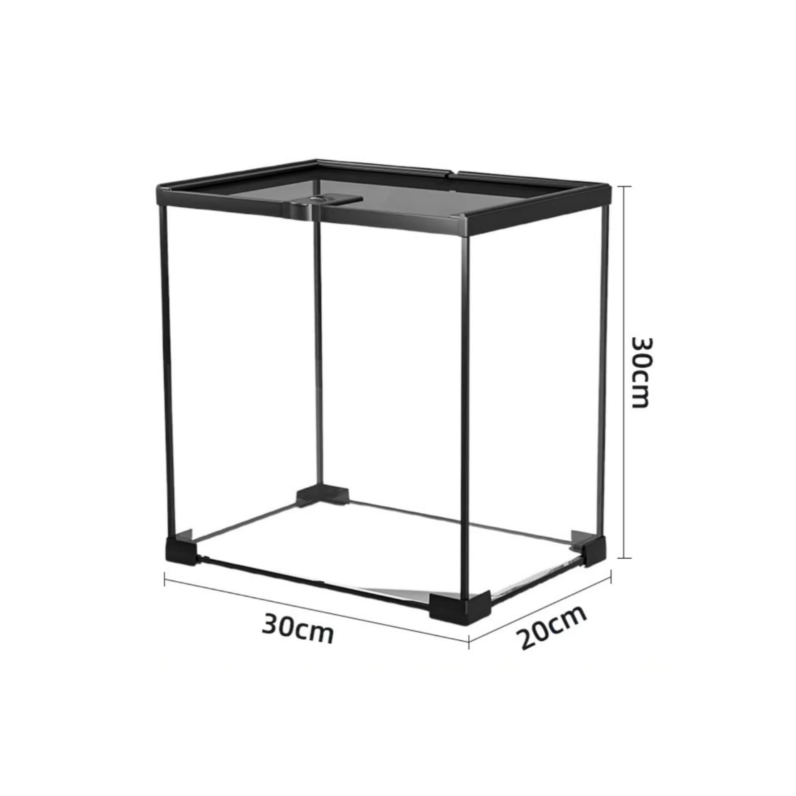 Terrario per Rettili Vivario Teche Terrario Acquario con Vetro Nitido E Serratura di Doppia Antifuga Adatto per Osservazione Domestica Allevamento da, 30-20-30cm