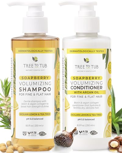 Tree To Tub Biotin Shampoo and Conditioner - Gentle Hair Thickening Shampoo and Conditioner for Fine...