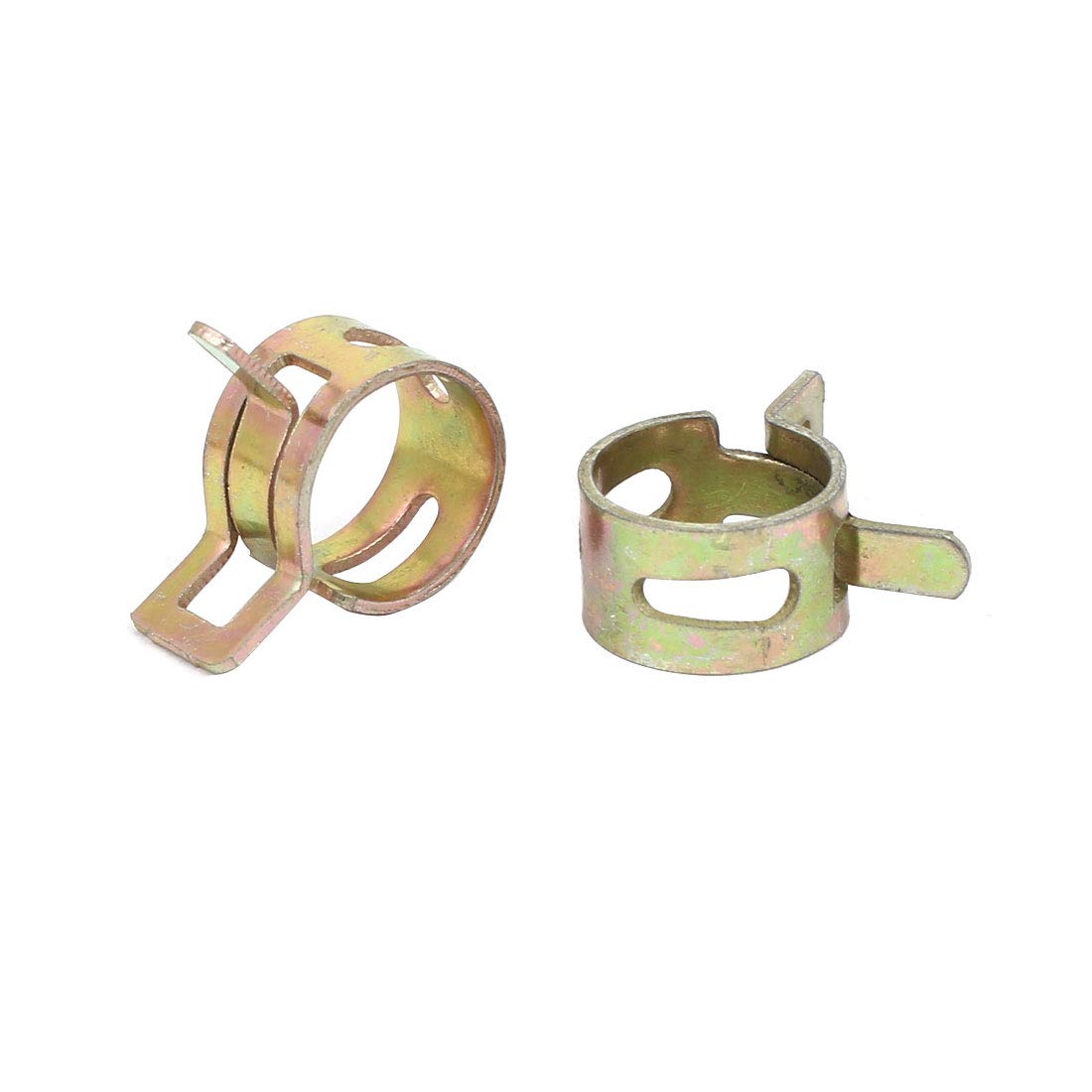 Aexit 11.5mm Inner Clamps Dia Yellow Zinc Plated Water Pipe Fuel Line Hose Clamps Strap Clamps Clips 5pcs