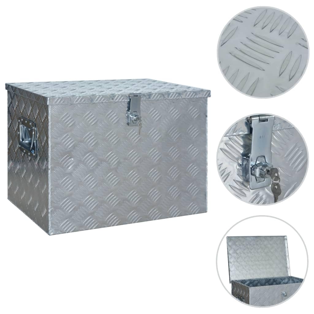 Genérico Caja de Aluminio 610x430x455 mm Plateada,Bricolaje,Accesorios de Bricolaje,Organización y Almacenamiento de Herramientas,Cajas de herramientas-144847