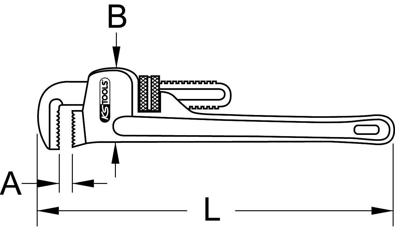 KS Tools 111.3200 Giratubi Manovrabile con Una Sola Mano, 2.1/2"