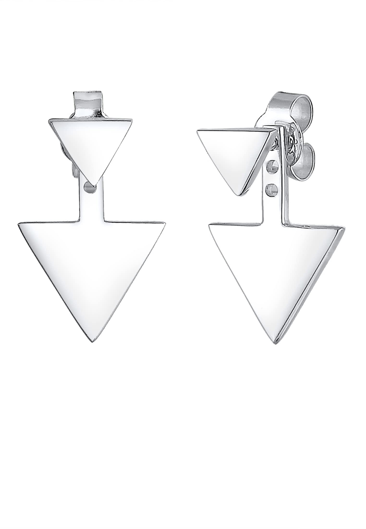 Elli 925 Sterling Silver Ear Studs Triangle Geo Look Basic 0309450516
