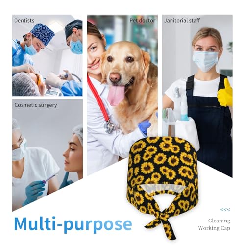 Image of Unisex Adjustable Surgical Sweatband - Elastic Bandage Cap - Scrub Caps for Nurse Working Cap